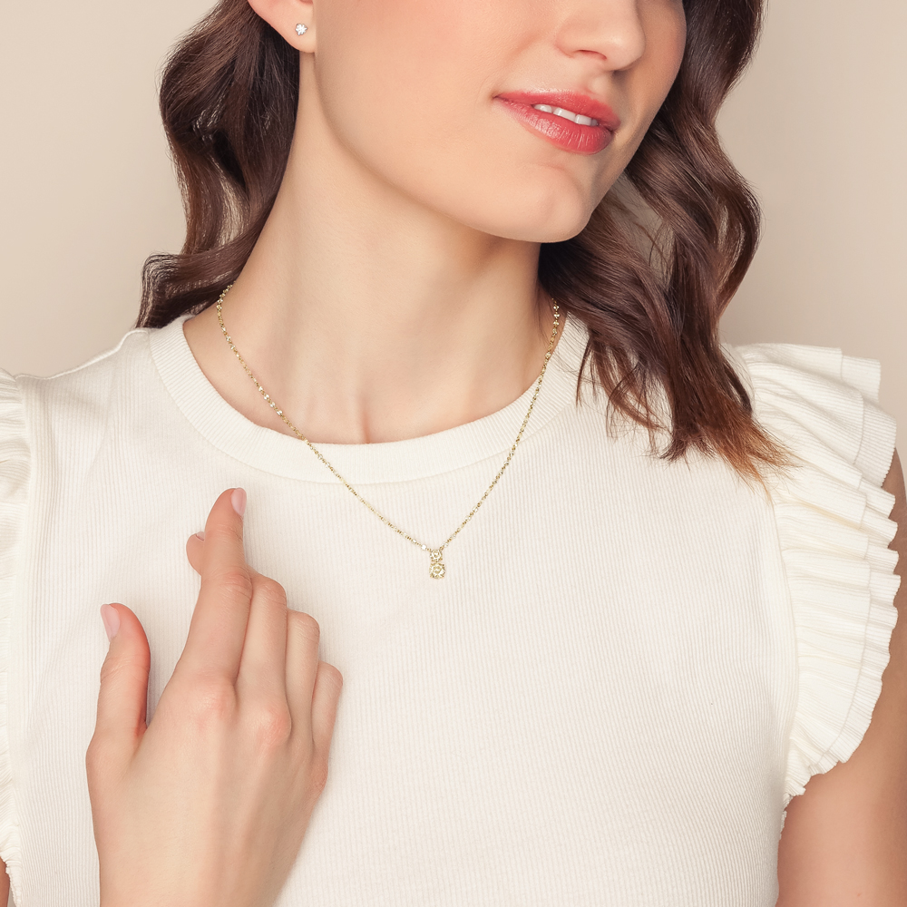 TARA Pearls Round Fancy Yellow Diamond Duo & Station Necklace in Yellow Gold, 18