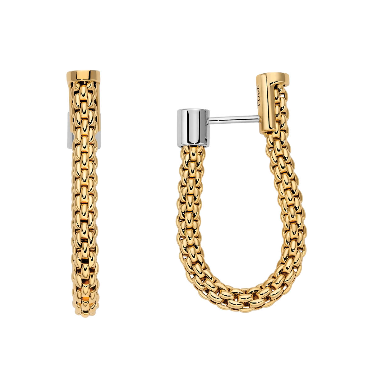 FOPE Flex'It Two Tone Hoop Earrings