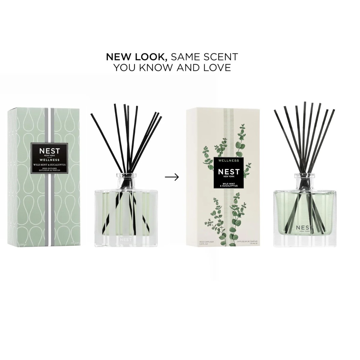 NEST New York New York Wild Mint and Eucalyptus Reed Diffuser