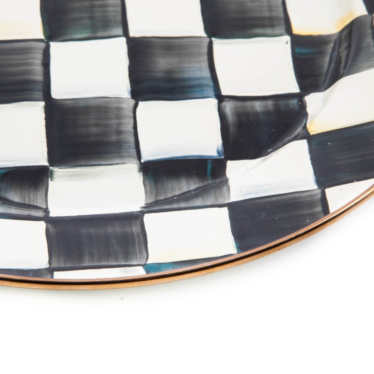 Mackenzie-Childs Courtly Check Enamel Charger