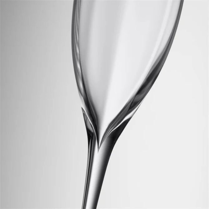 Lot de 6 flûtes à champagne en cristal français, dans leur boîte d'origine En ve