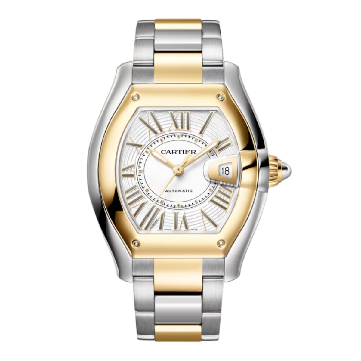 Cartier Roadster 47.2 x 38.7mm Men's Watch, White Dial