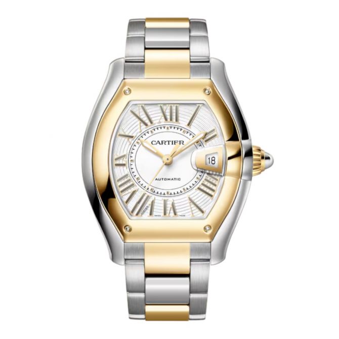 Cartier Roadster 47.2 x 38.7mm Men's Watch, White Dial