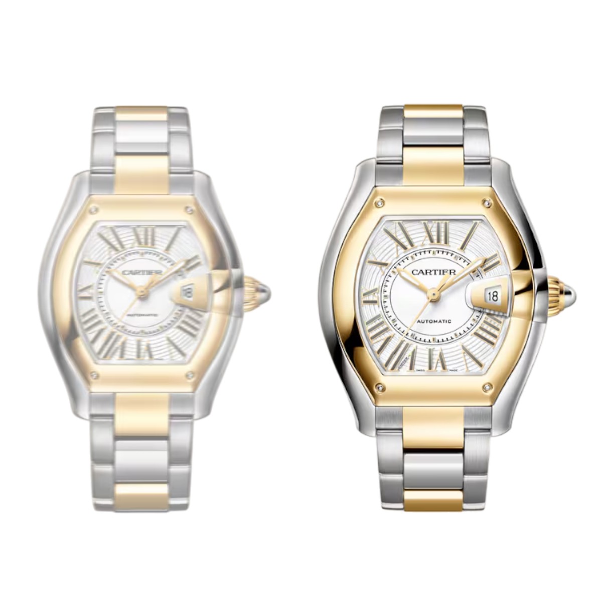 Cartier Roadster 47.2 x 38.7mm Men's Watch, White Dial