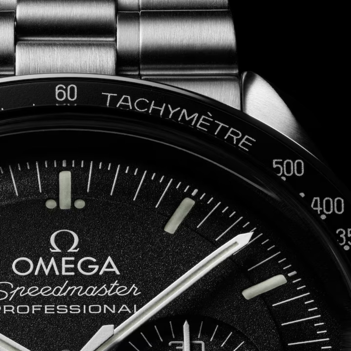 Omega Speedmaster Moonwatch Professional Master Chronometer Chronograph 42mm Watch, Silver and Black