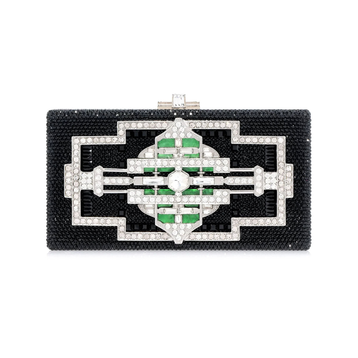 Judith Leiber Sleek Rectangular Lillian Clutch, Silver