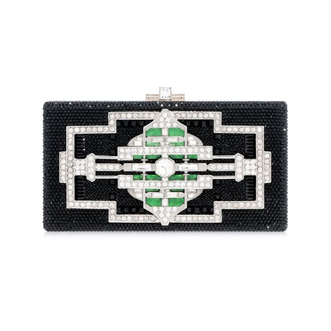 Judith Leiber Sleek Rectangular Lillian Clutch, Silver