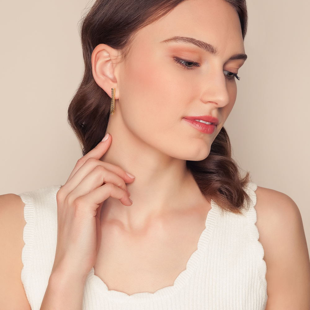 FOPE Flex'It Two Tone Hoop Earrings