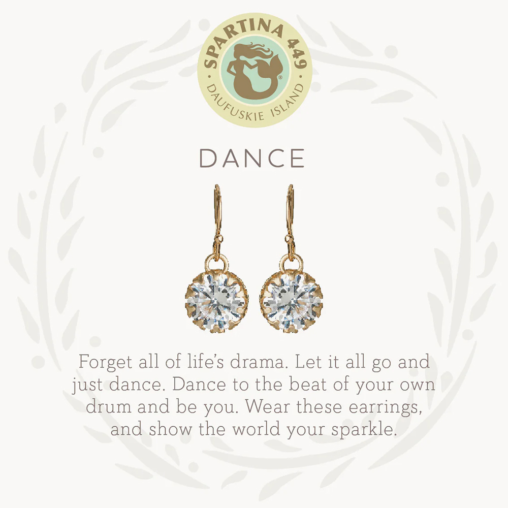 Spartina 449 Sea La Vie Dance / Gem Drop Gold Earrings