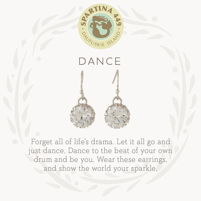Spartina 449 Sea La Vie Dance / Gem Drop Silver Earrings