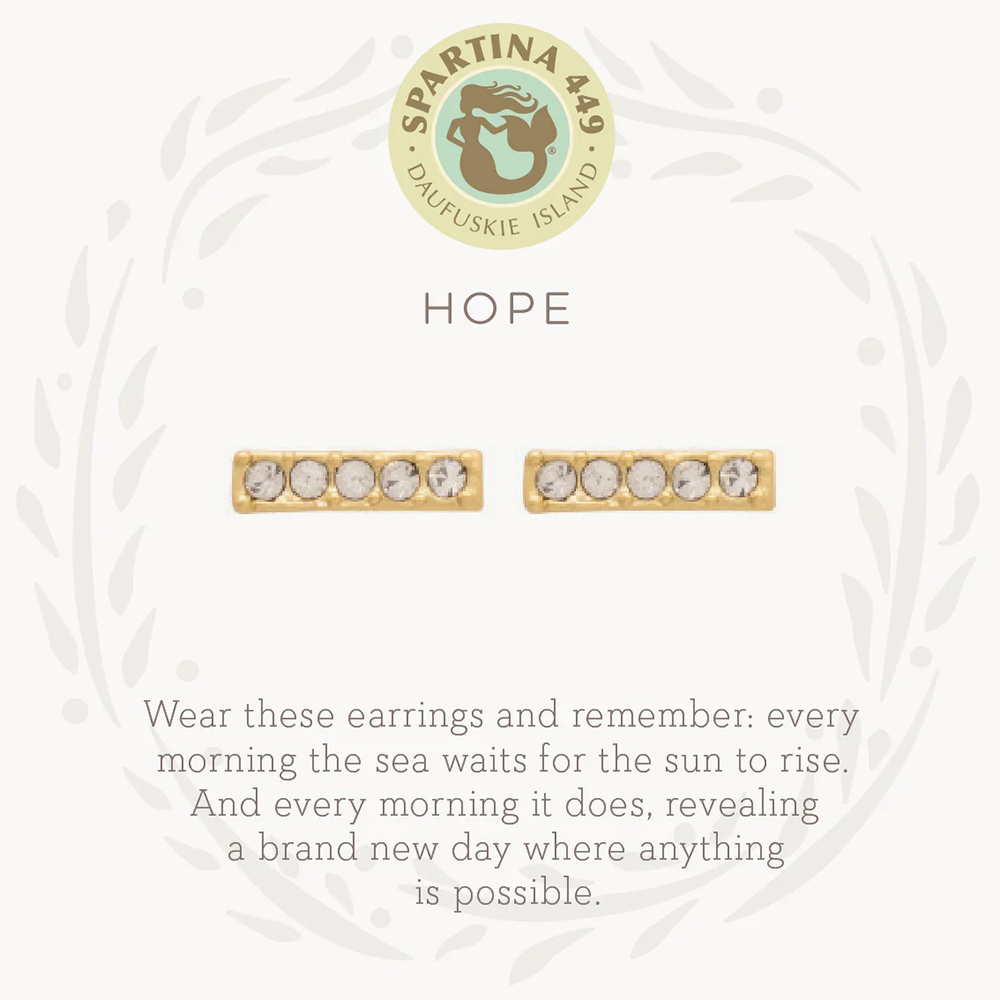 Spartina 449 Sea La Vie Hope / Horizon Gold Stud Earrings
