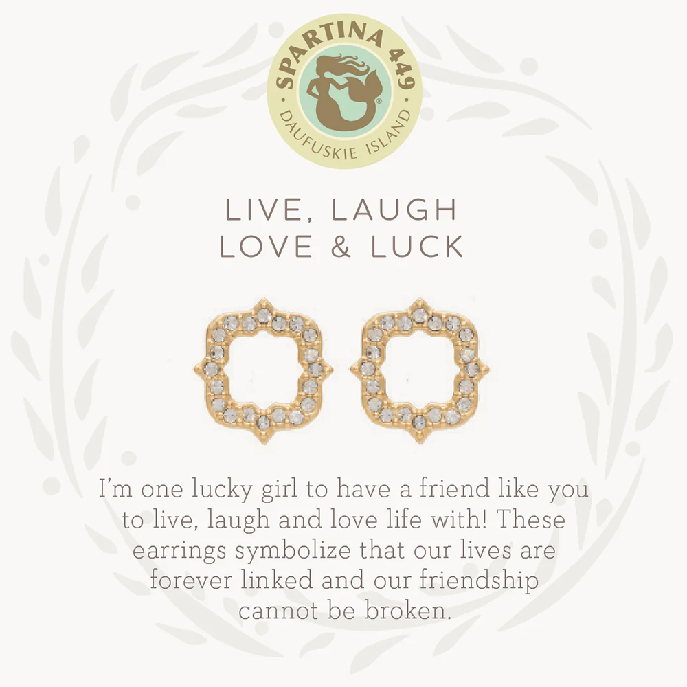 Spartina 449 Sea La Vie Luck / Quatrerfoil Stud Earrings