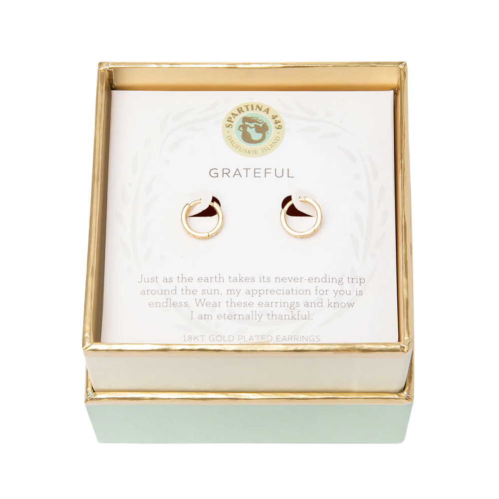 Spartina 449 Sea La Vie Hoop Earrings, Grateful