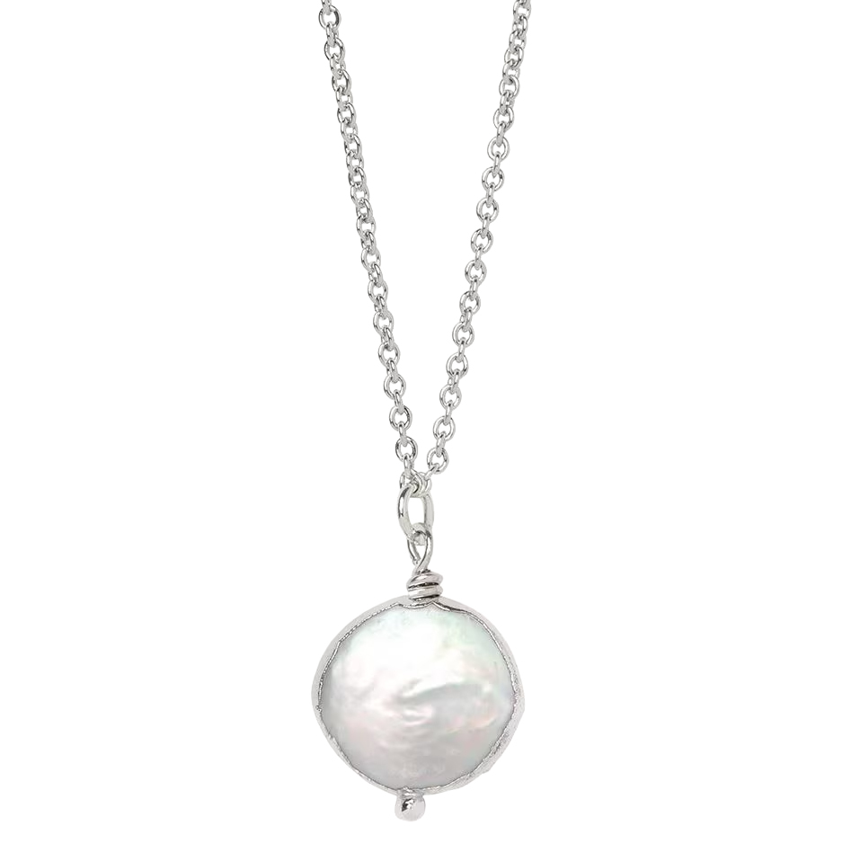 Spartina 449 Sea La Vie Thank You Coin Necklace, Silver Plate