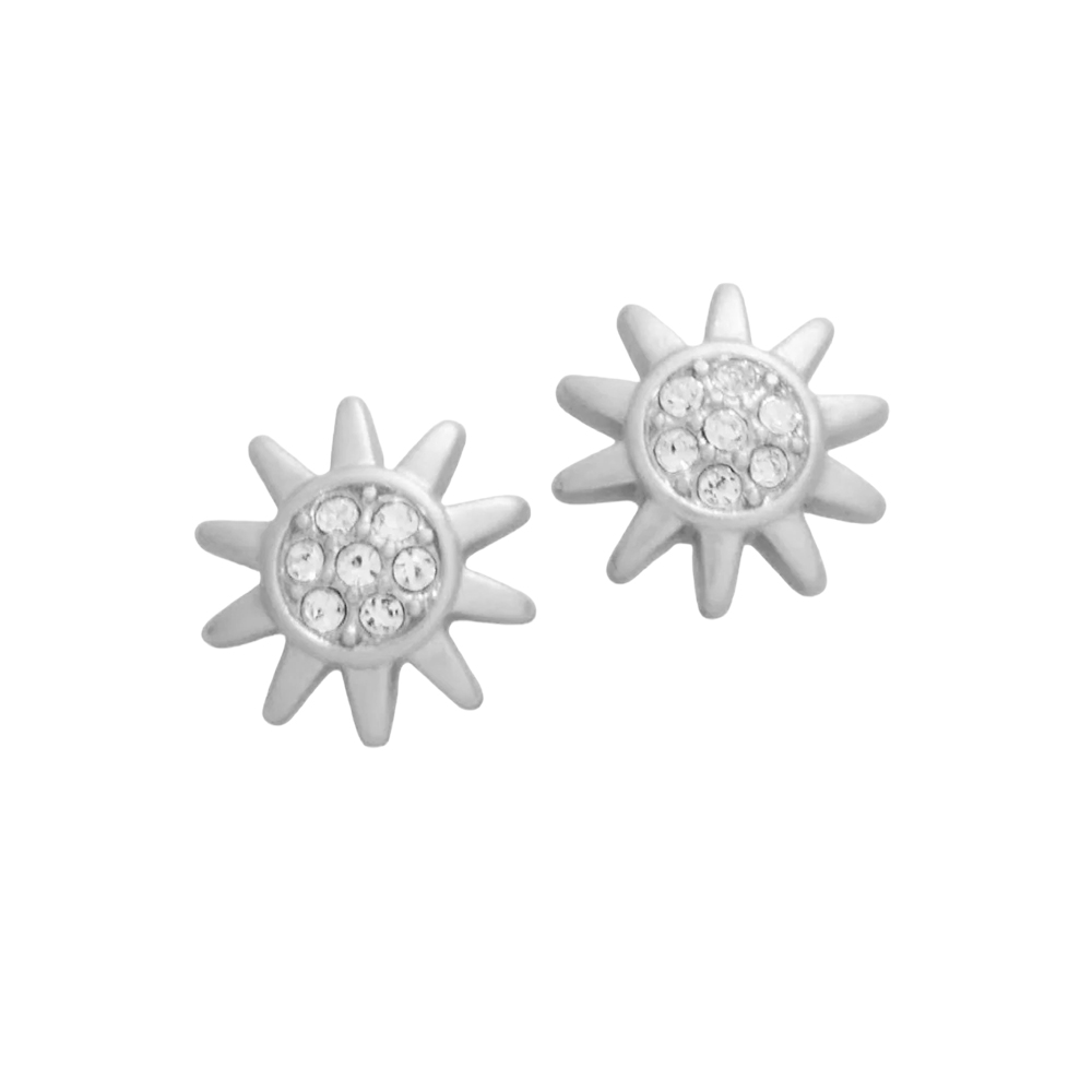 Spartina 449 Sunshine Sun Stud Earrings, Silver Plated