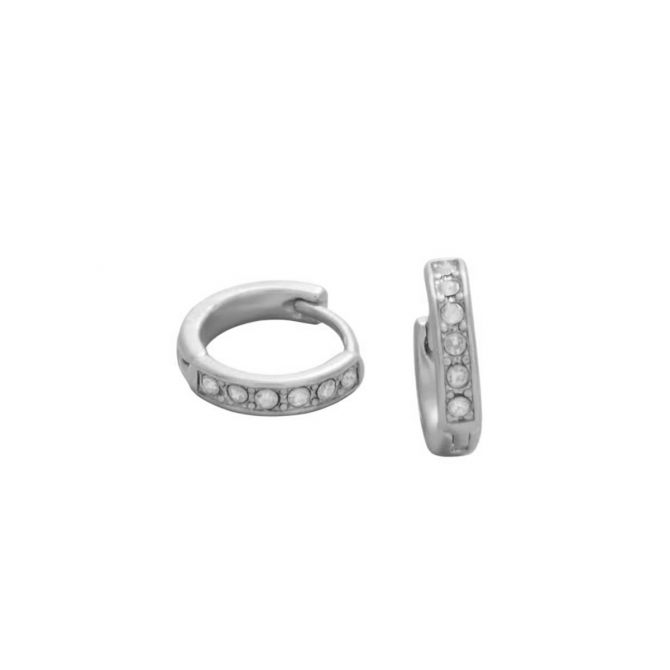 Spartina 449 Thankful Ring Hoop Earrings, Silver Plated