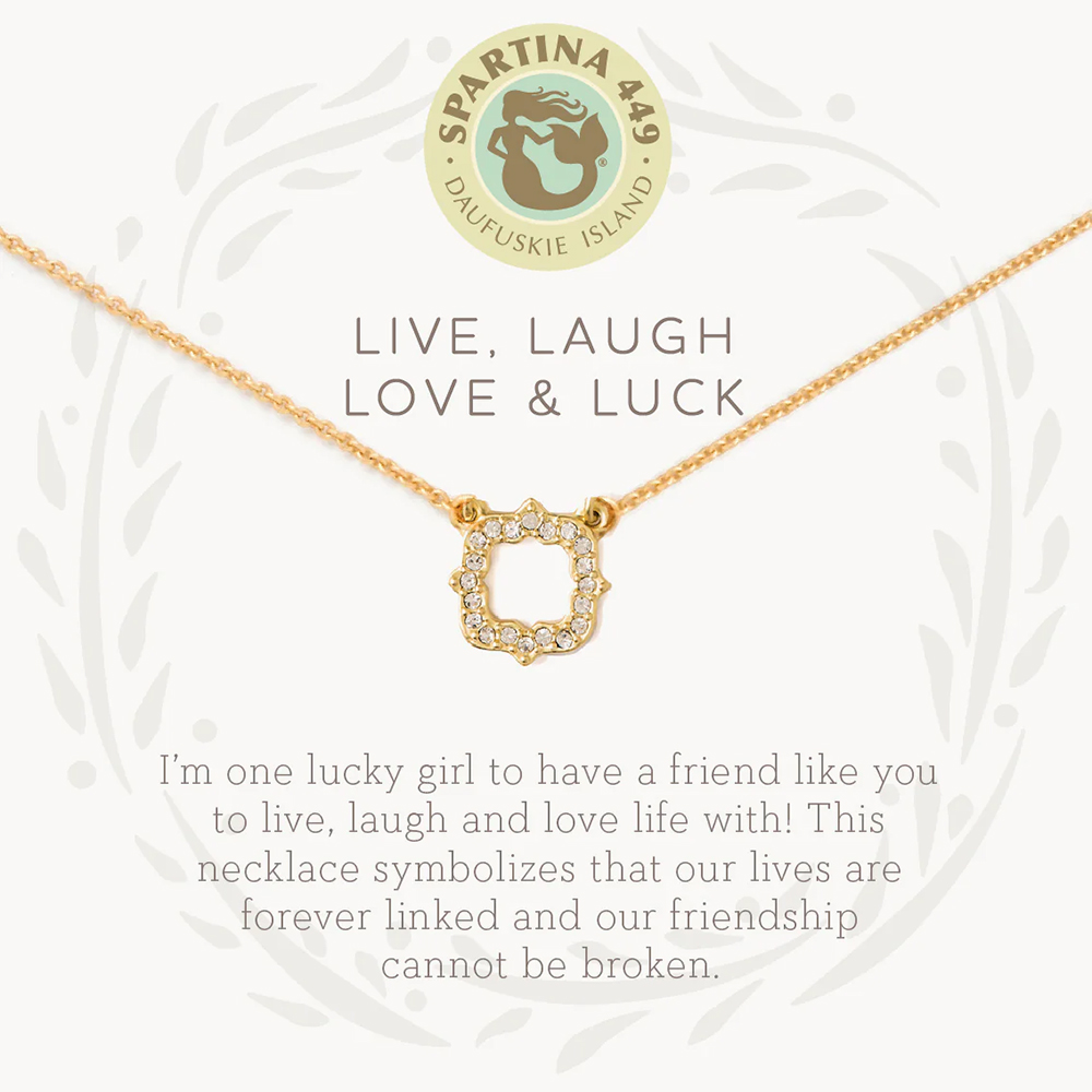 Spartina 449 Sea La Vie Be Luck / Quatrefoil Necklace, 18