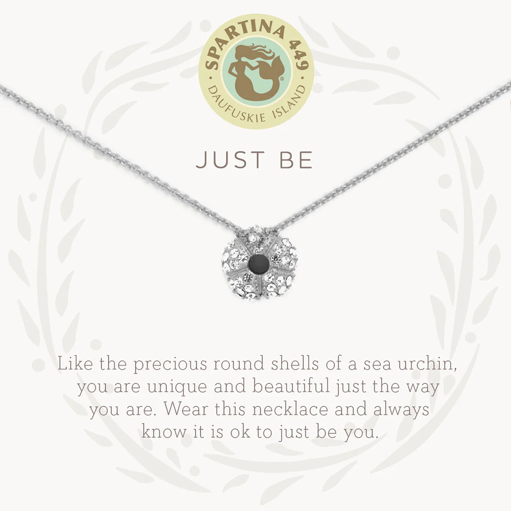 Spartina 449 Sea La Vie Just Be / Sea Urchin Silver Necklace, 18