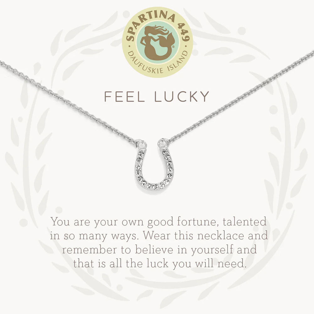 Spartina 449 Sea La Vie Feel Lucky / Horseshoe Silver Necklace, 18