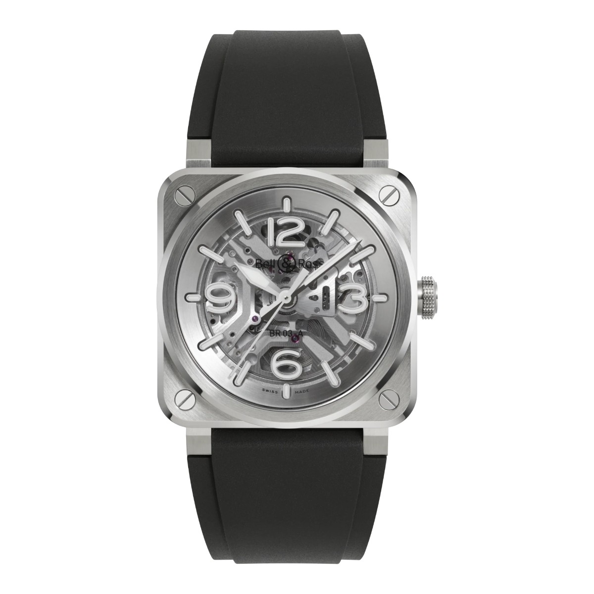 Bell & Ross BR-03 Skeleton Steel 41mm Men's Watch, Skeleton Dial