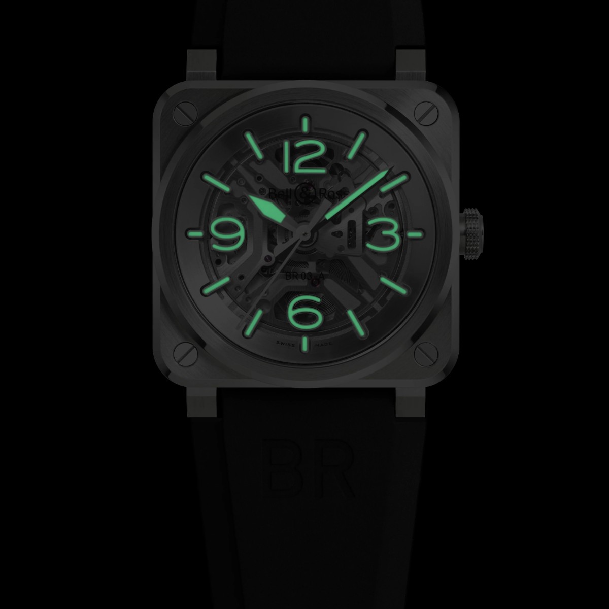 Bell & Ross BR-03 Skeleton Steel 41mm Men's Watch, Skeleton Dial