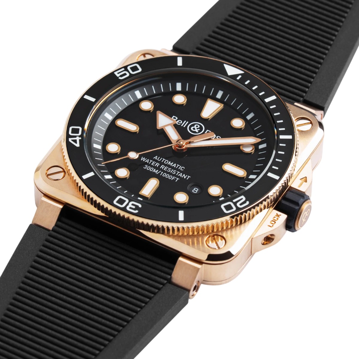 Bell & Ross BR-03 Bronze Diver 42mm Men's Watch, Black Dial