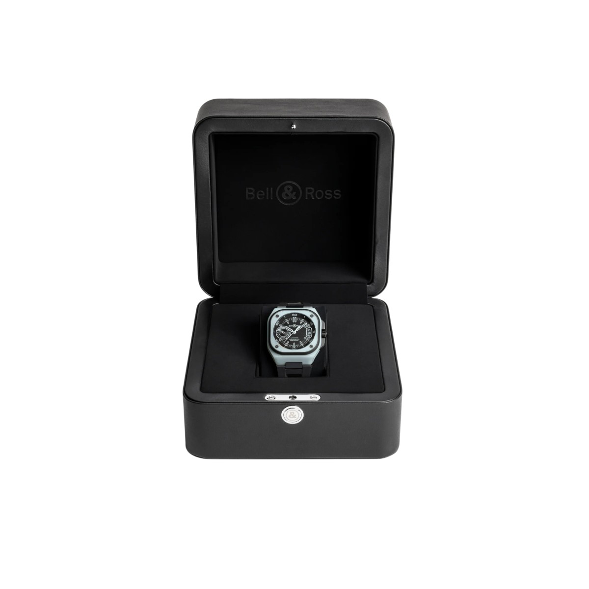 Bell & Ross BR-X5 Blue Lum 41mm Men's Watch, Matte Black Dial