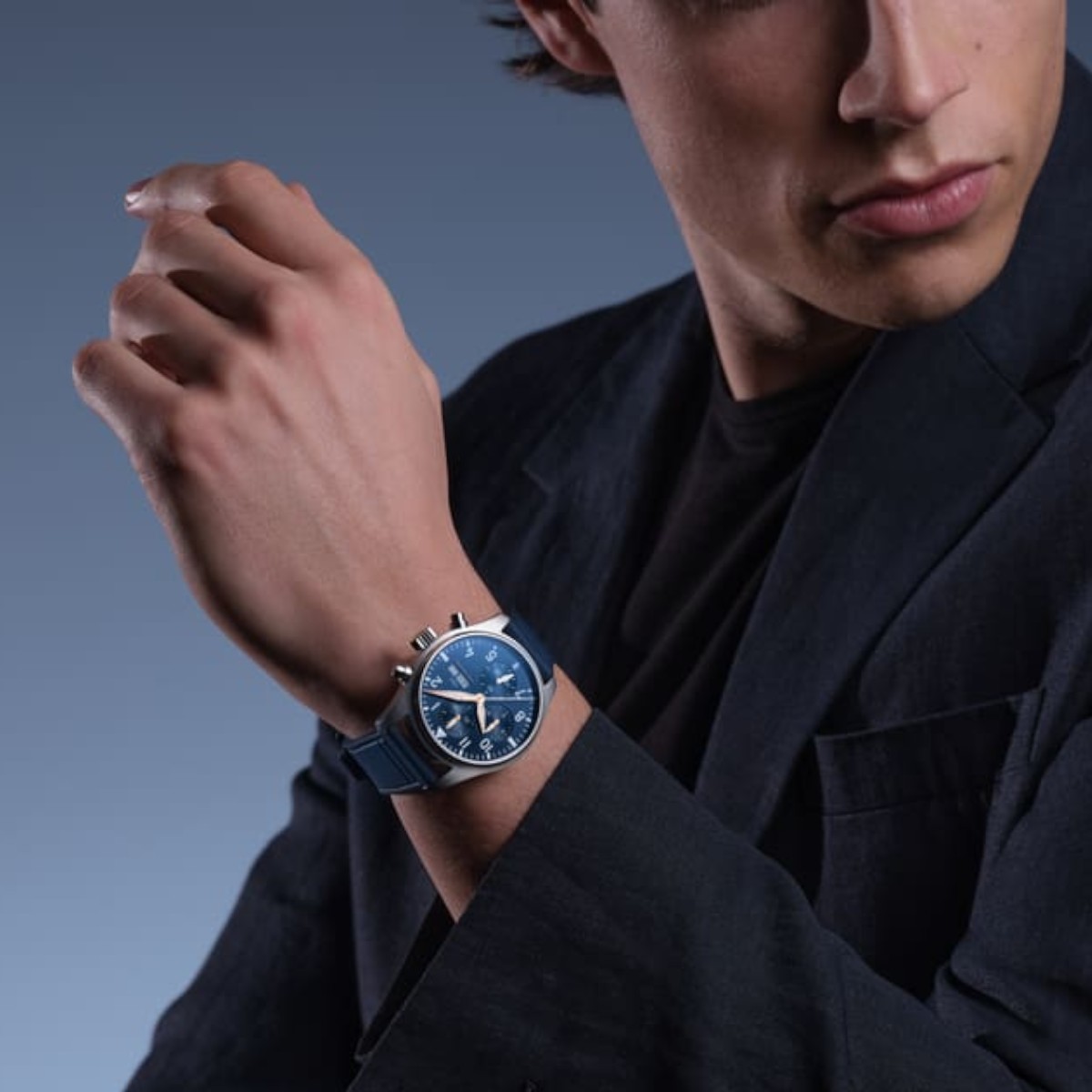 IWC Schaffhausen Le Petit Prince Chronograph Pilot's 41mm Men's Watch, Blue Dial