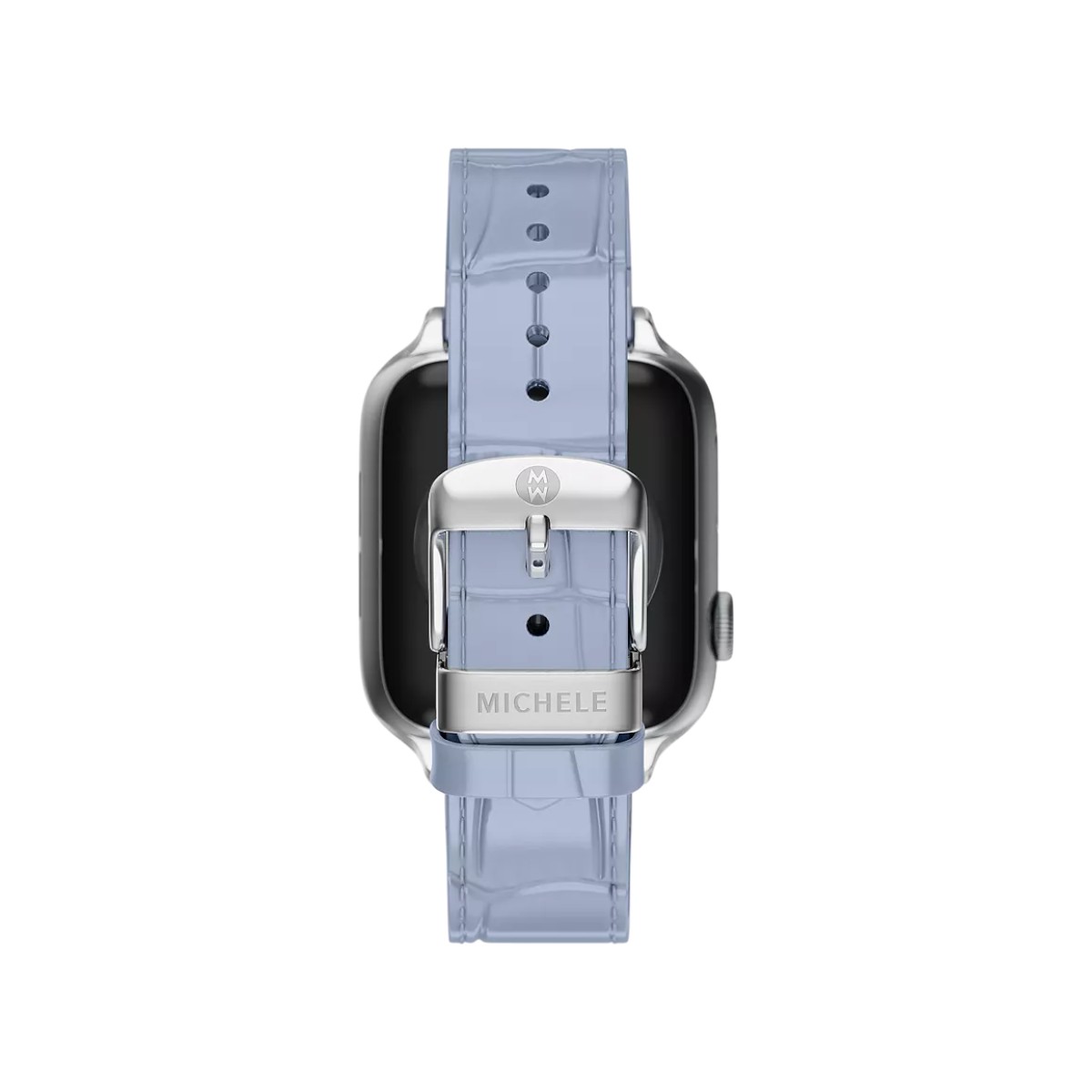 Michele Leather Band for Apple Watch, Pastel Blue