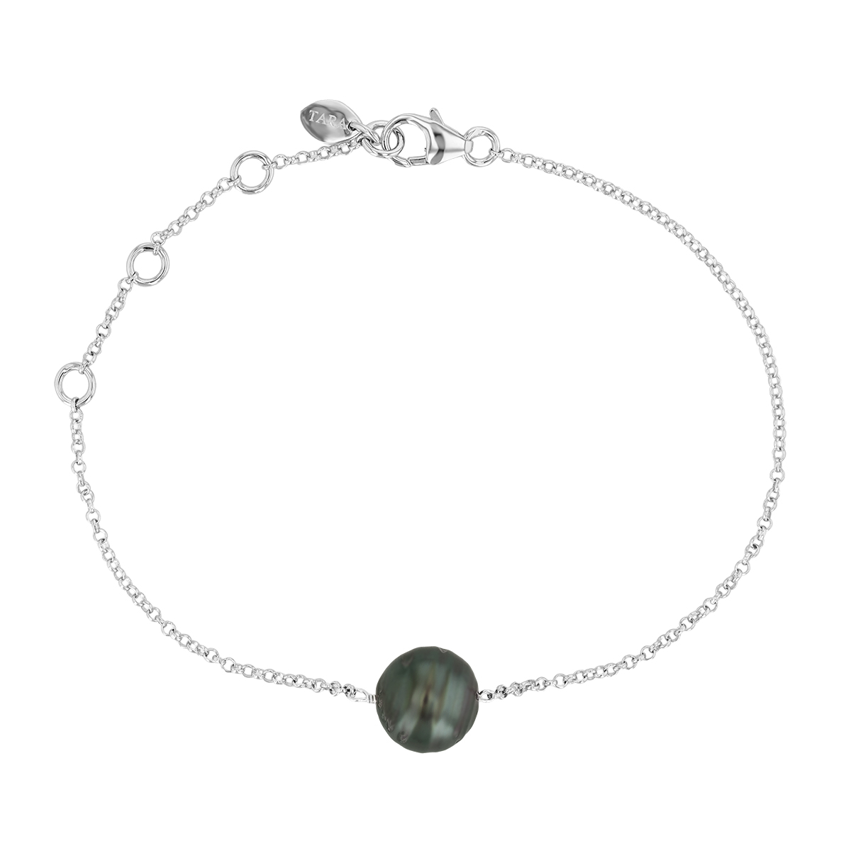 TARA Pearls Tahitian South Sea Cultured Pearl Single Station Bracelet in Sterling Silver, 7.5