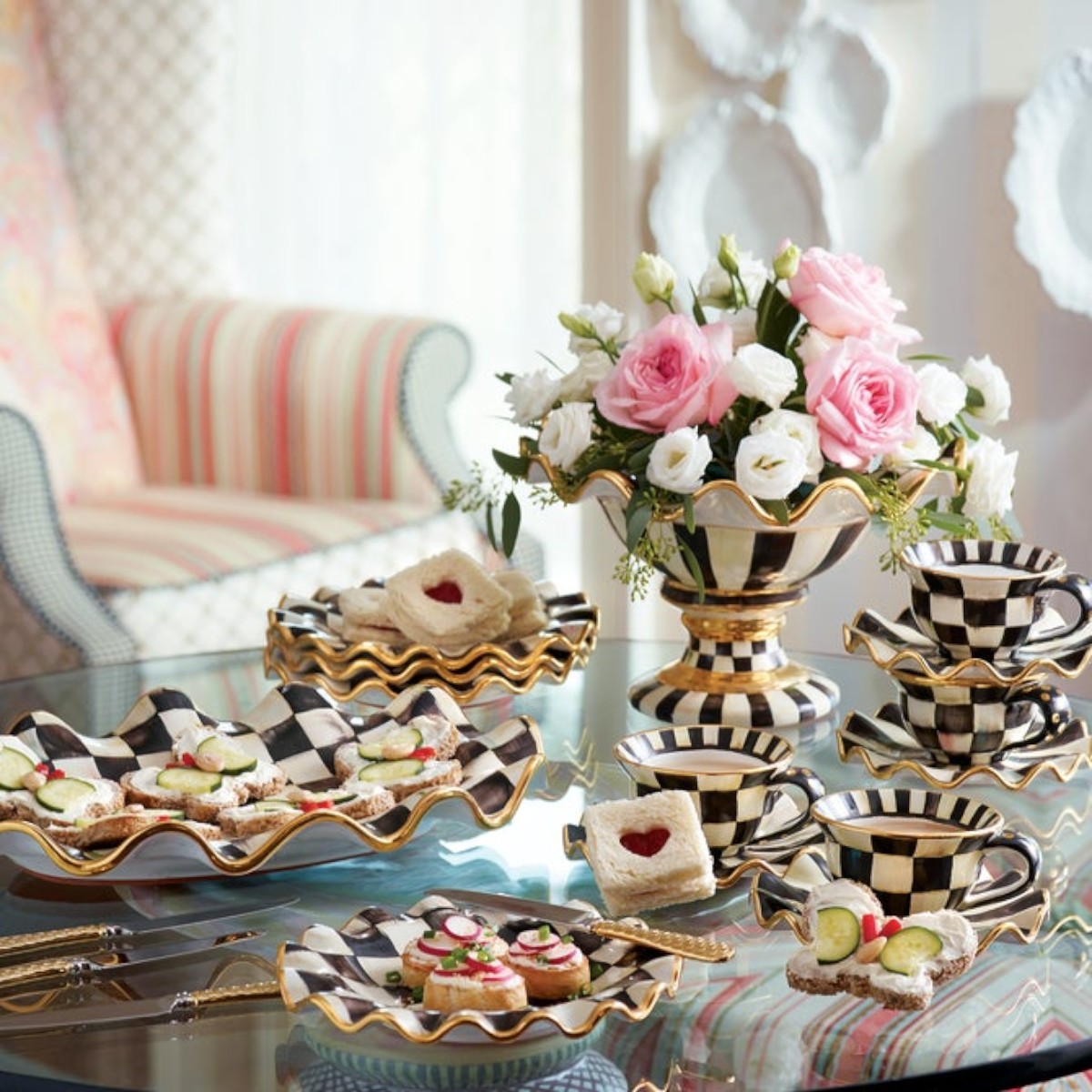 MacKenzie-Childs Courtly Check Serving Platter