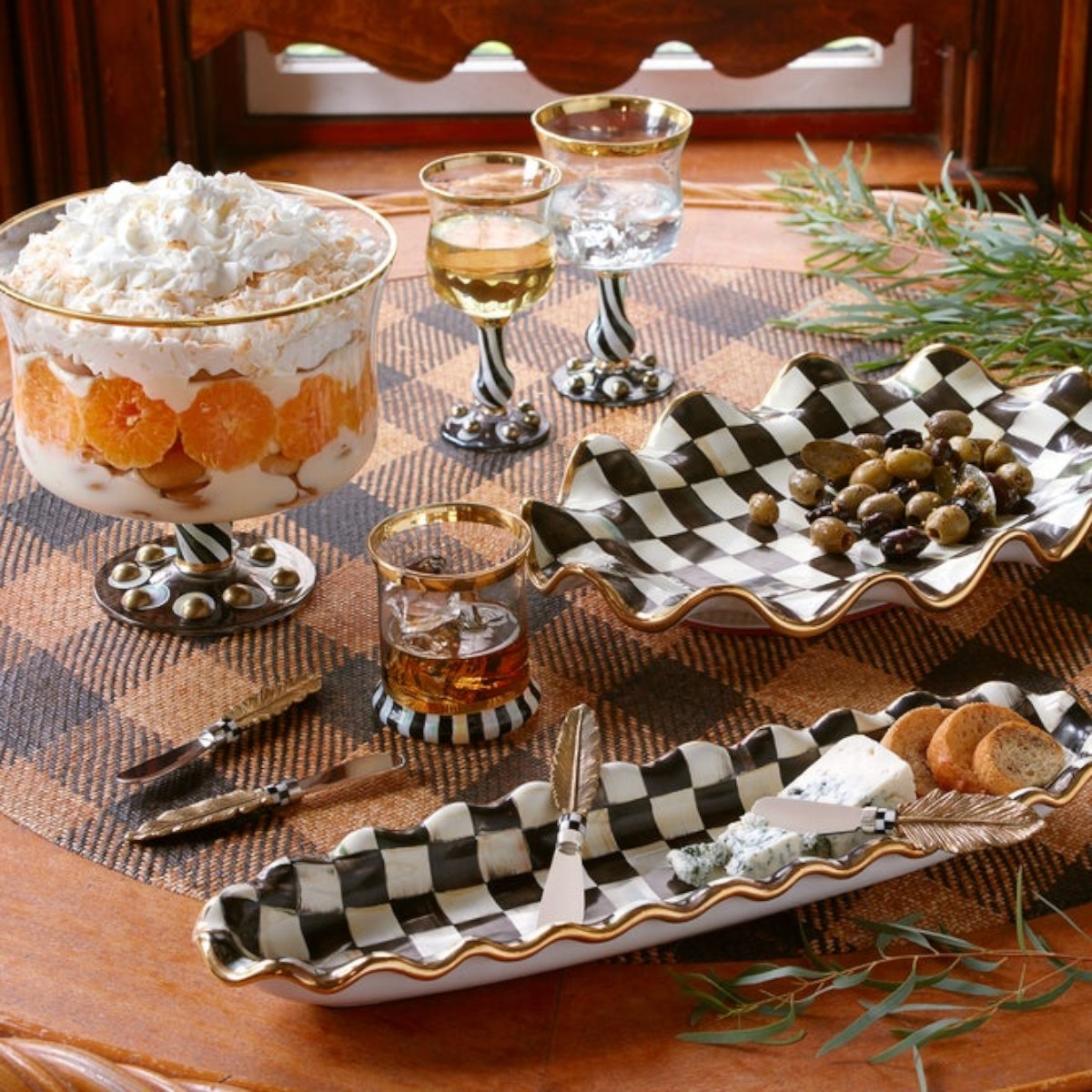 MacKenzie-Childs Courtly Check Serving Platter