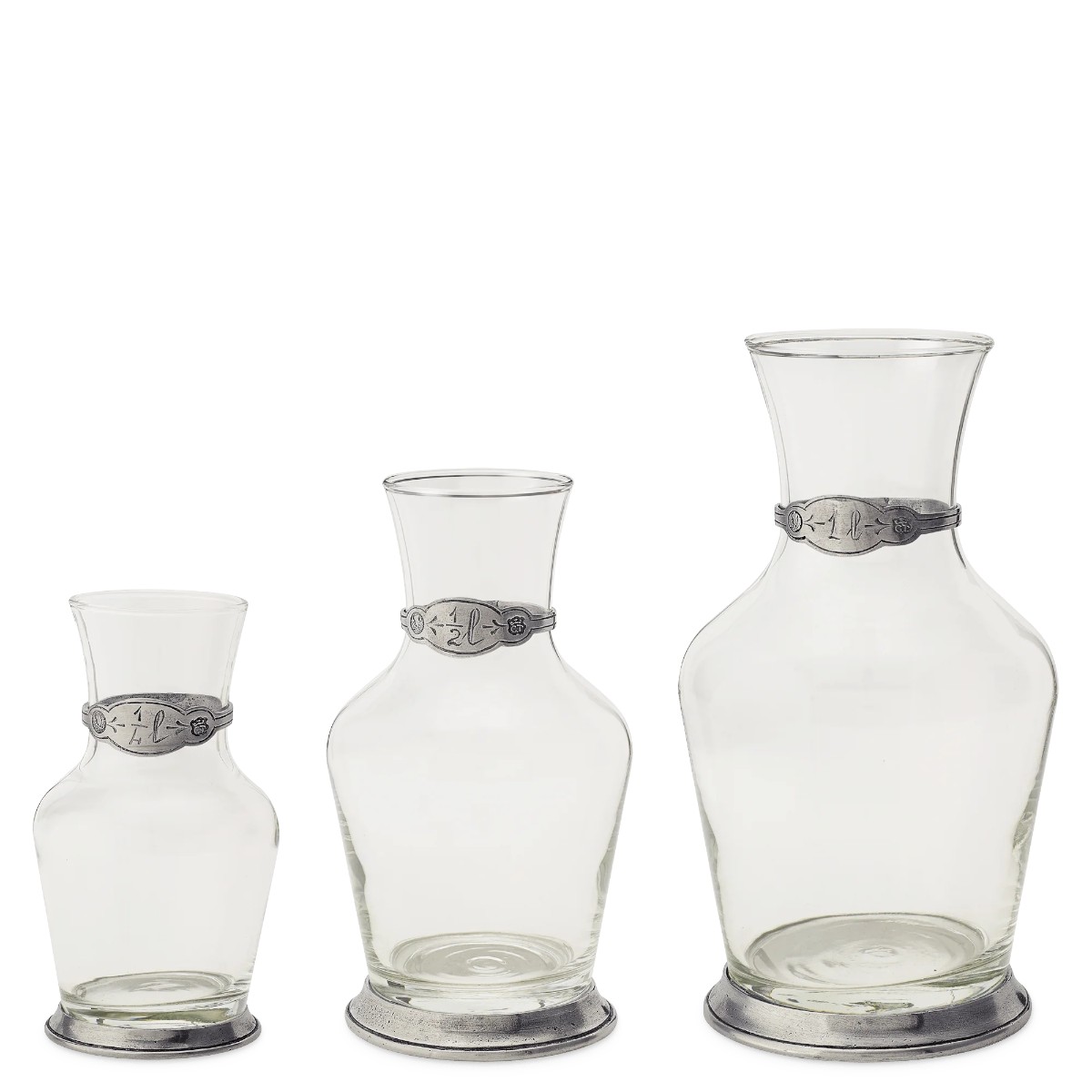 Match Pewter Glass Carafe, 1/4 Liter