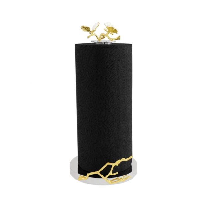 Michael Butterfly Ginkgo Gold Paper Towel Holder