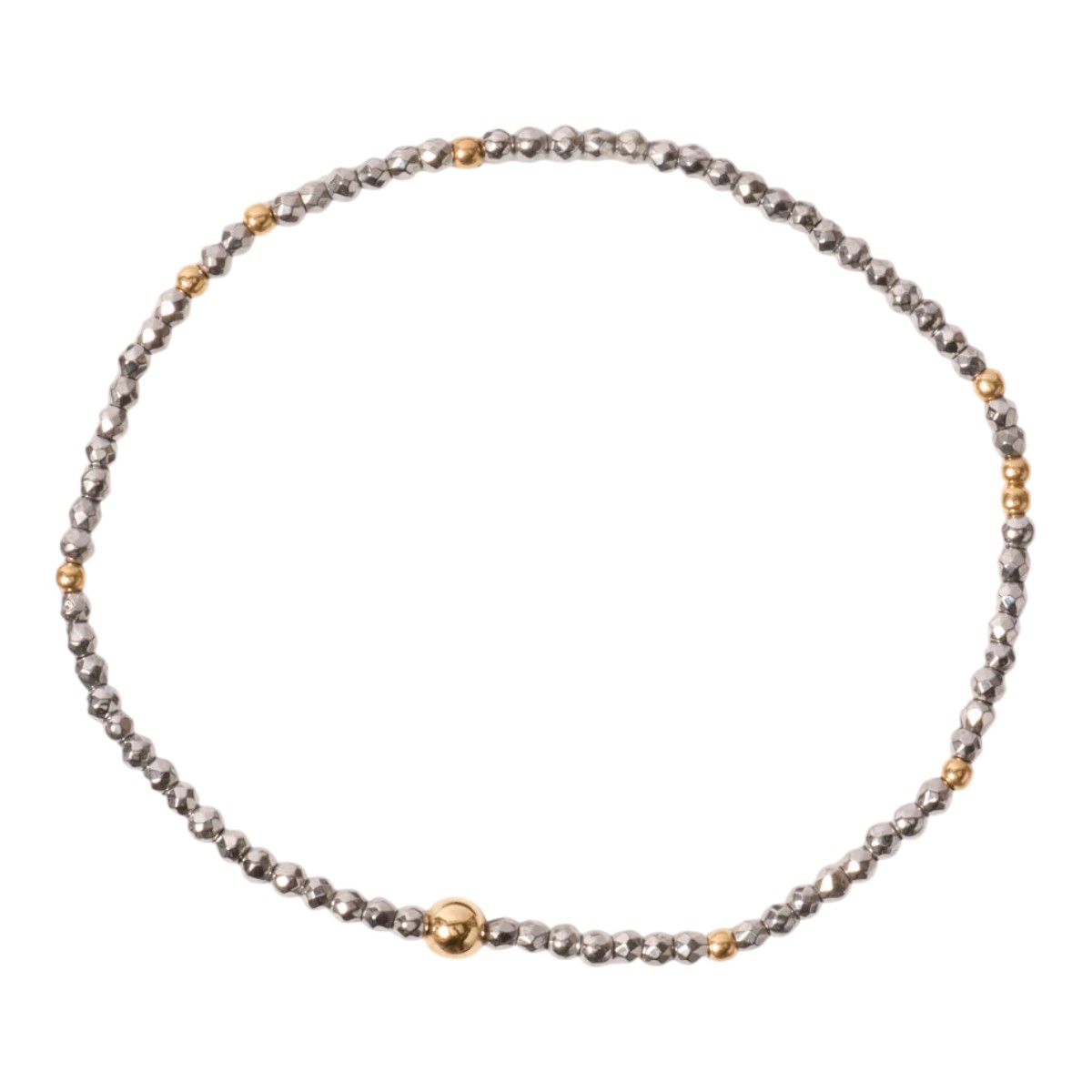 Enewton Hope Unwritten Silver Faceted Hematite 2mm Bead Bracelet