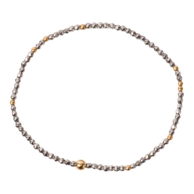 Enewton Hope Unwritten Silver Faceted Hematite 2mm Bead Bracelet
