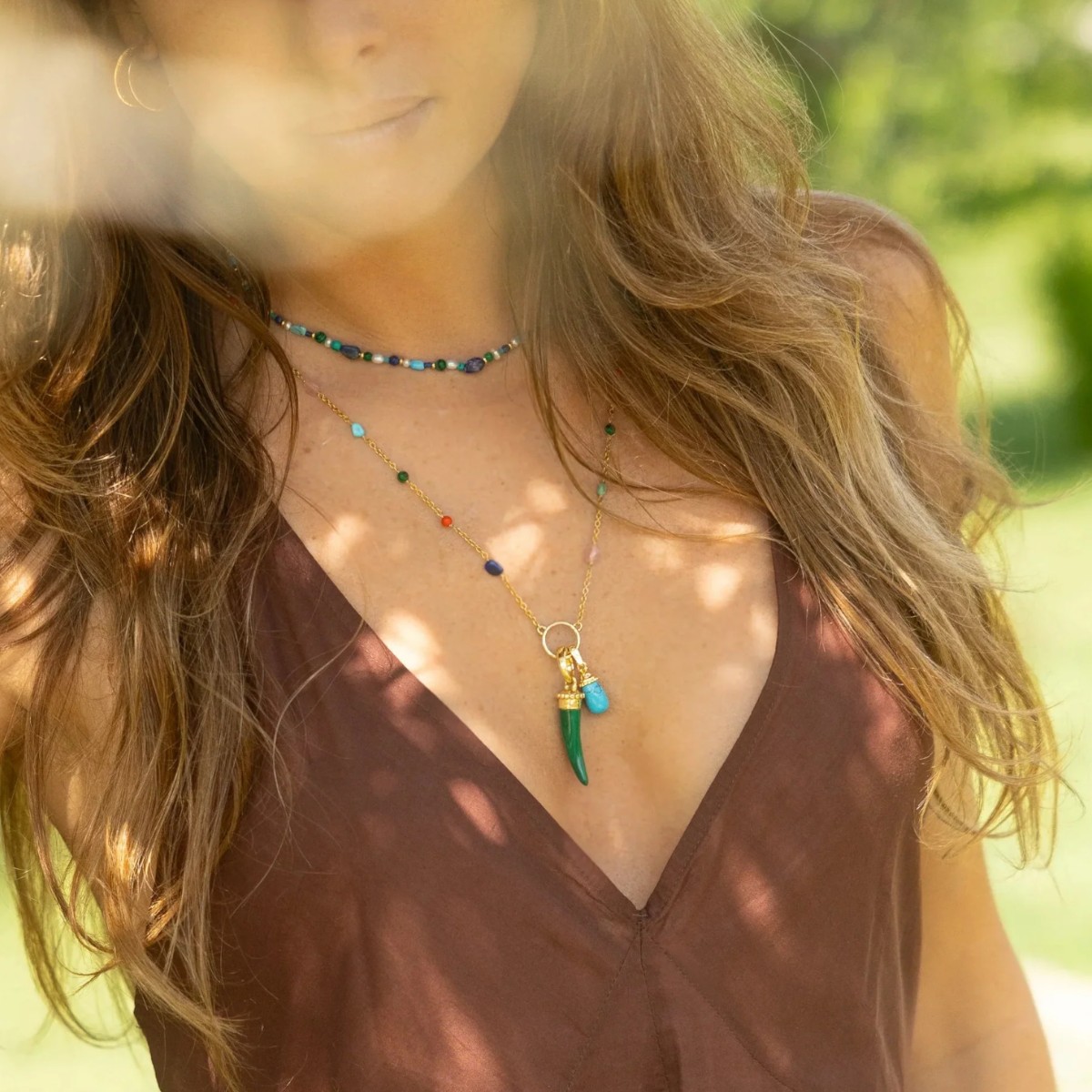 Anabel Aram Milos Beaded Necklace, Cool