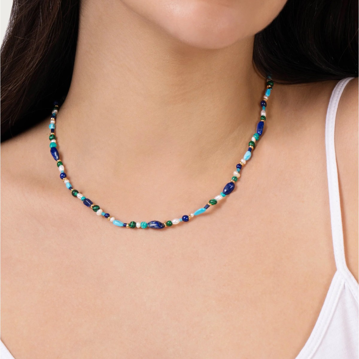 Anabel Aram Milos Beaded Necklace, Cool