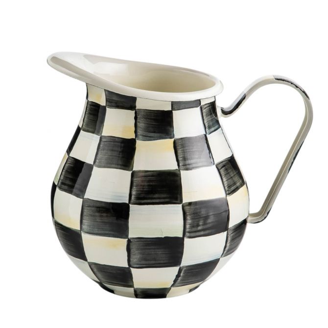 MacKenzie-Childs Courtly Check Enamel Pitcher