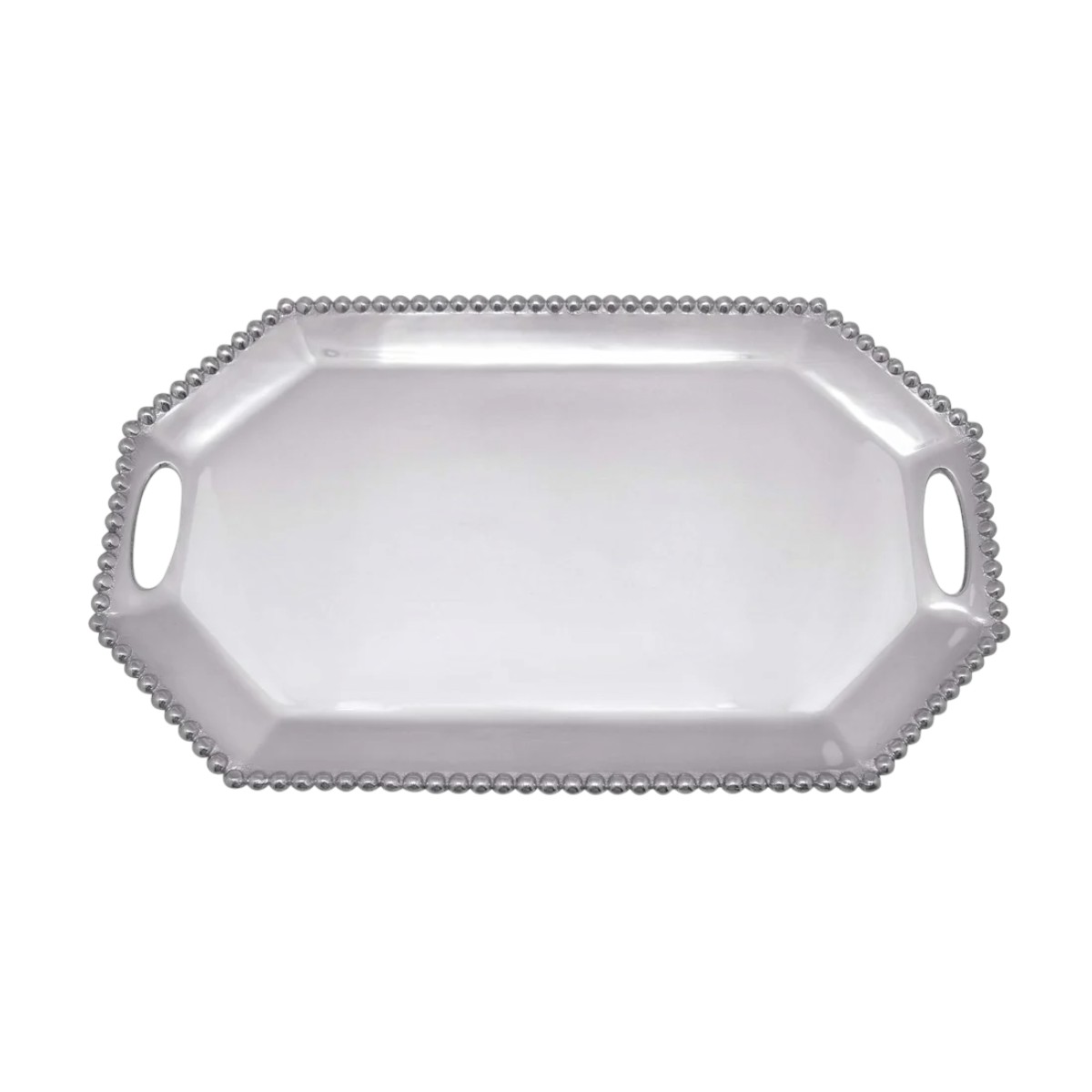 Mariposa Pearled Long Rectangular Octogonal Tray
