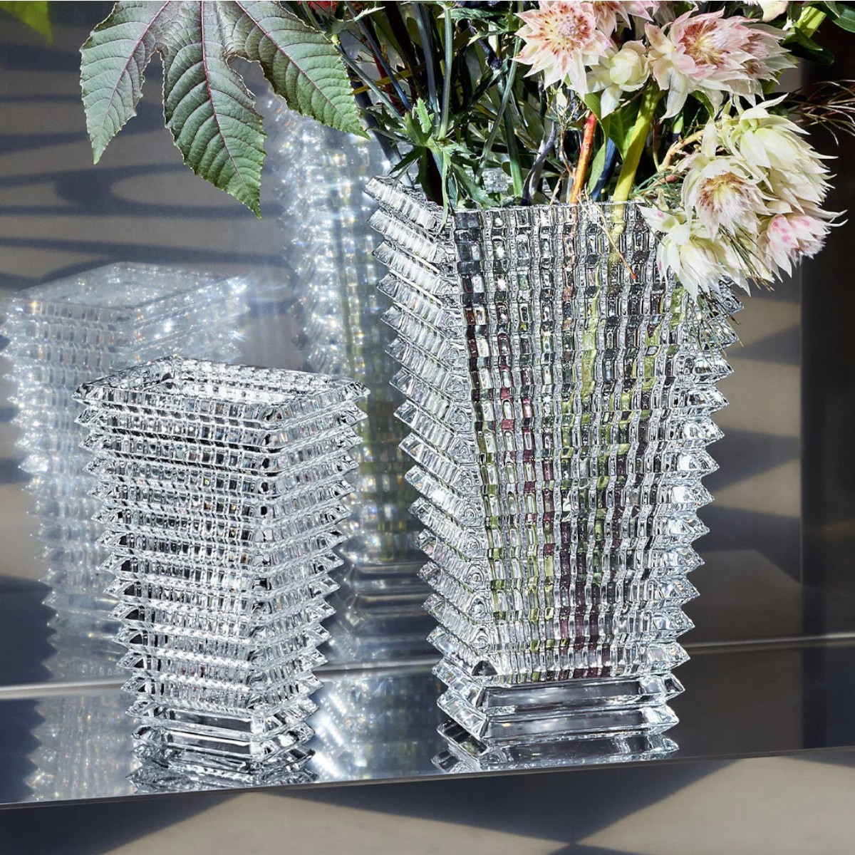 Baccarat Rectangular Eye Vase, Clear, Small