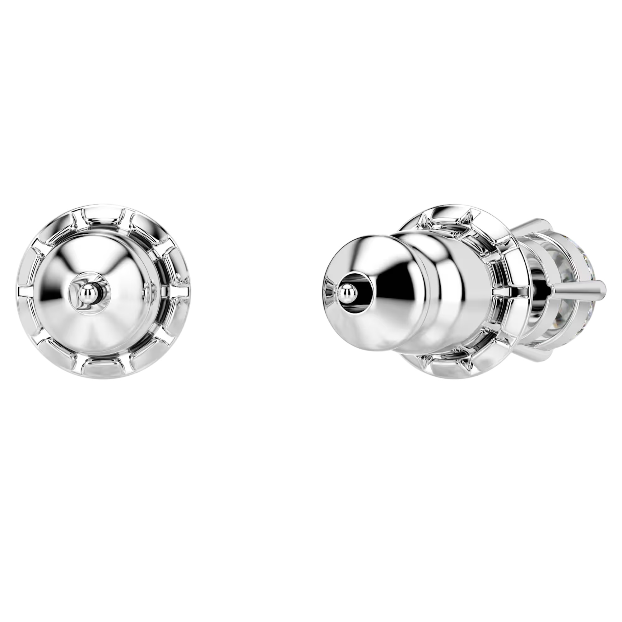 Swarovski Attract Round Pierced Earrings, White