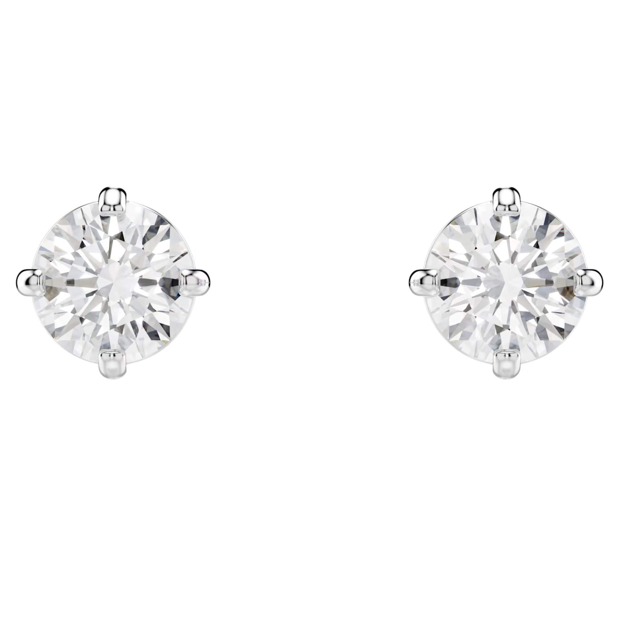 Swarovski Attract Round Pierced Earrings, White