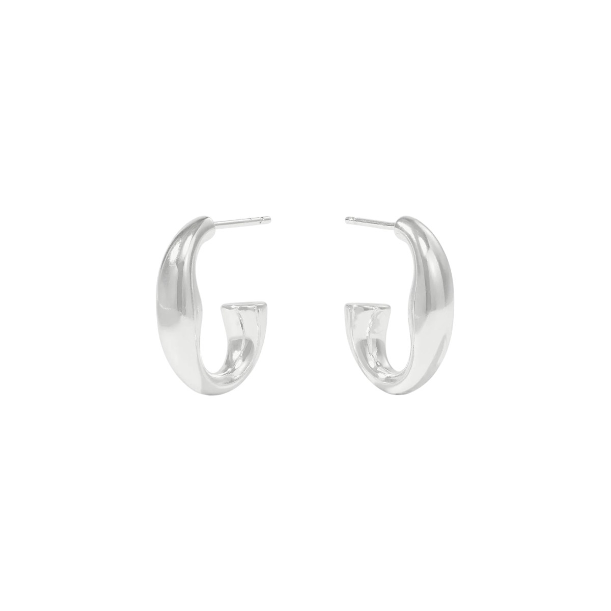 Julie Vos Laguna Hoop Earrings, Silver and Small