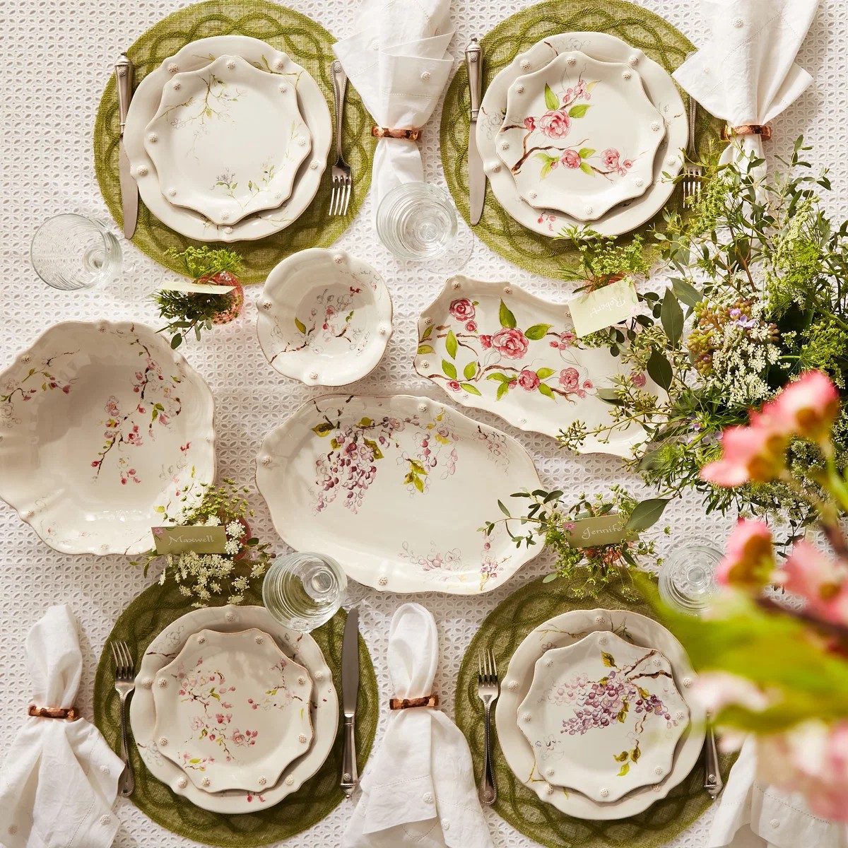 Juliska Tuileries Garden Placemat, Pistachio