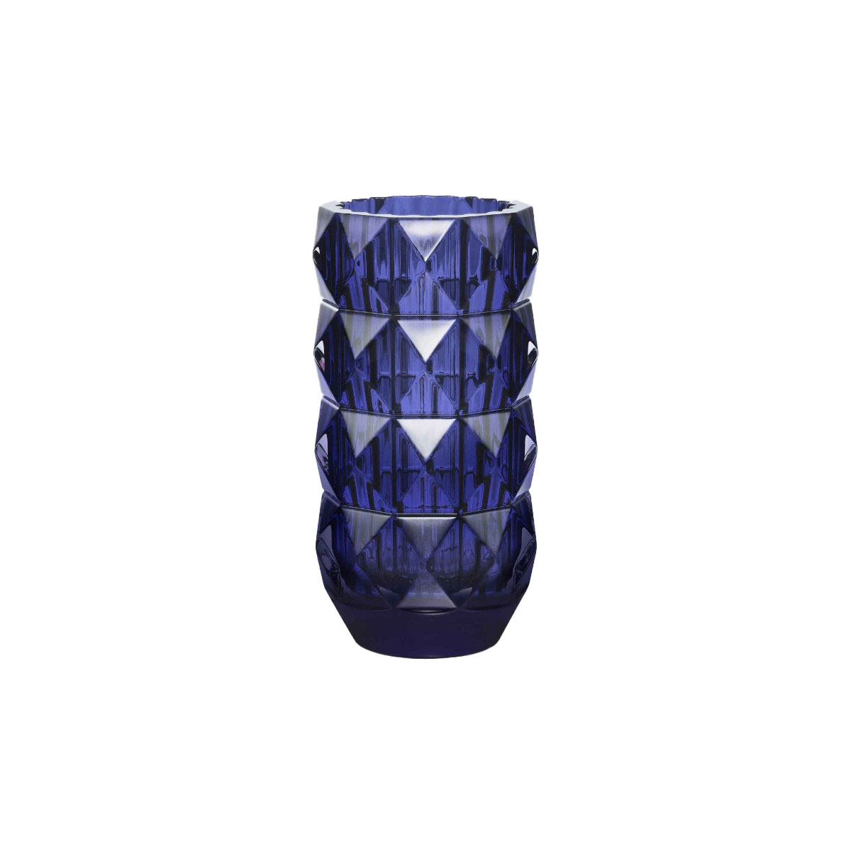Baccarat Louxor Small Round Vase, Midnight Blue