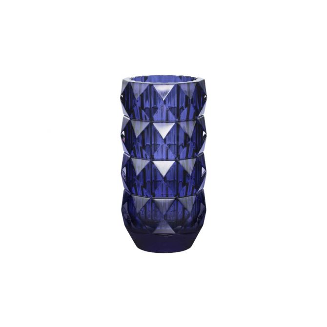 Baccarat Louxor Small Round Vase, Midnight Blue