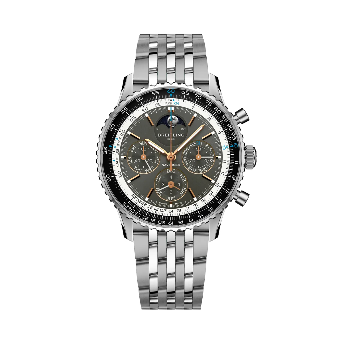 Breitling Navitimer B19 Chronograph 43mm Men's Watch, Grey Dial