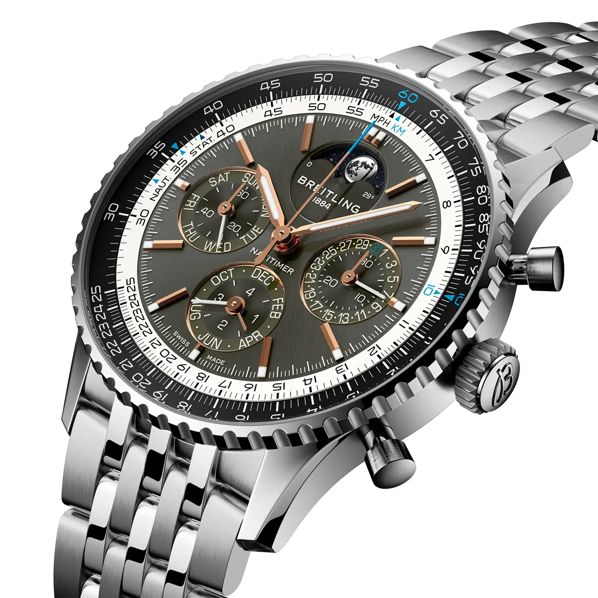 Breitling Navitimer B19 Chronograph 43mm Men's Watch, Grey Dial