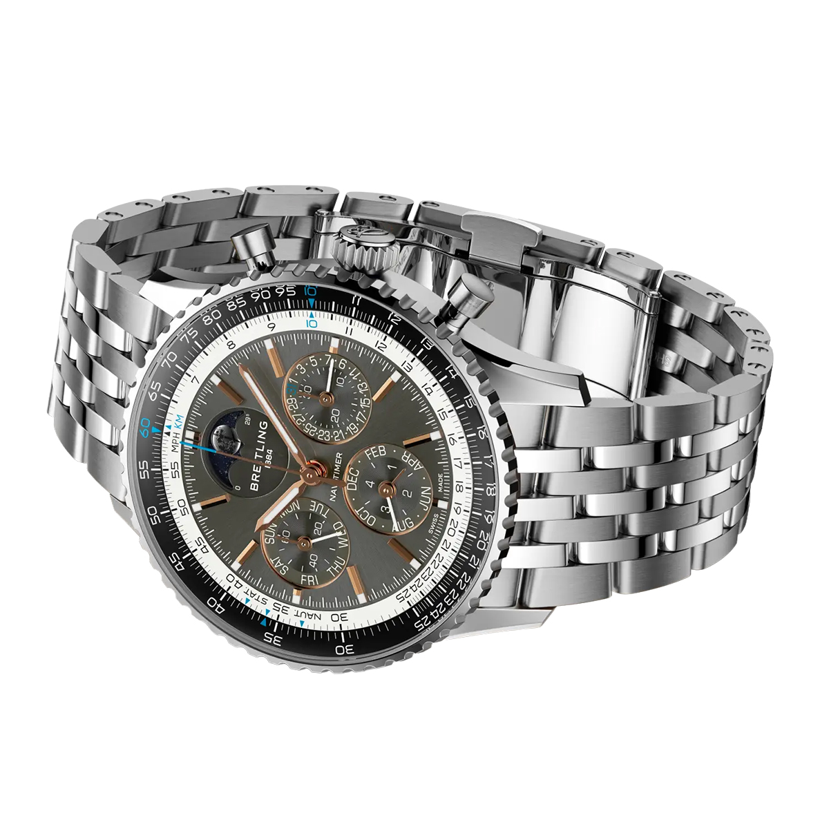 Breitling Navitimer B19 Chronograph 43mm Men's Watch, Grey Dial